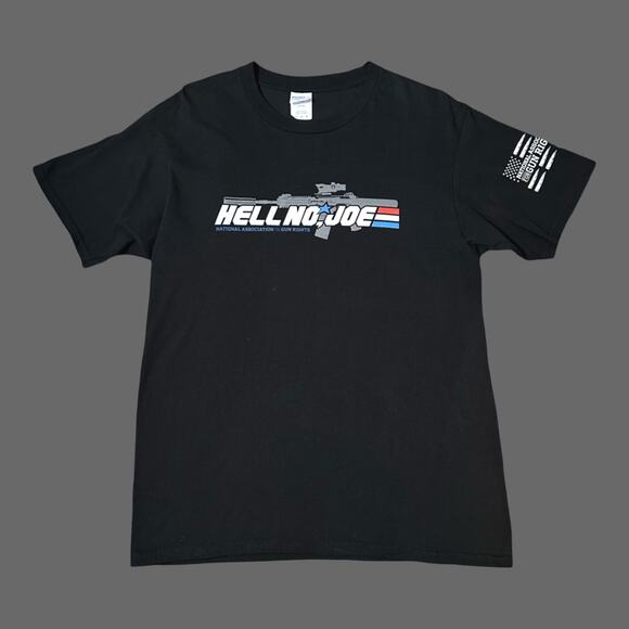 Hell No Joe! 2A 2nd Amendment Graphic Tee Size M EUC Black - Picture 1 of 5